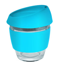 Moama Glass Coffee Cup - 240Ml With Silicon Lid And Band
