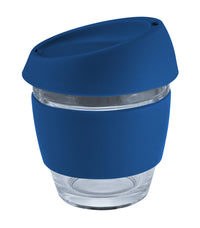 Moama Glass Coffee Cup - 240Ml With Silicon Lid And Band