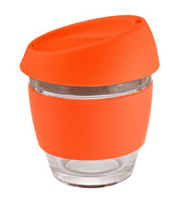 Moama Glass Coffee Cup - 240Ml With Silicon Lid And Band