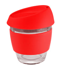 Moama Glass Coffee Cup - 240Ml With Silicon Lid And Band