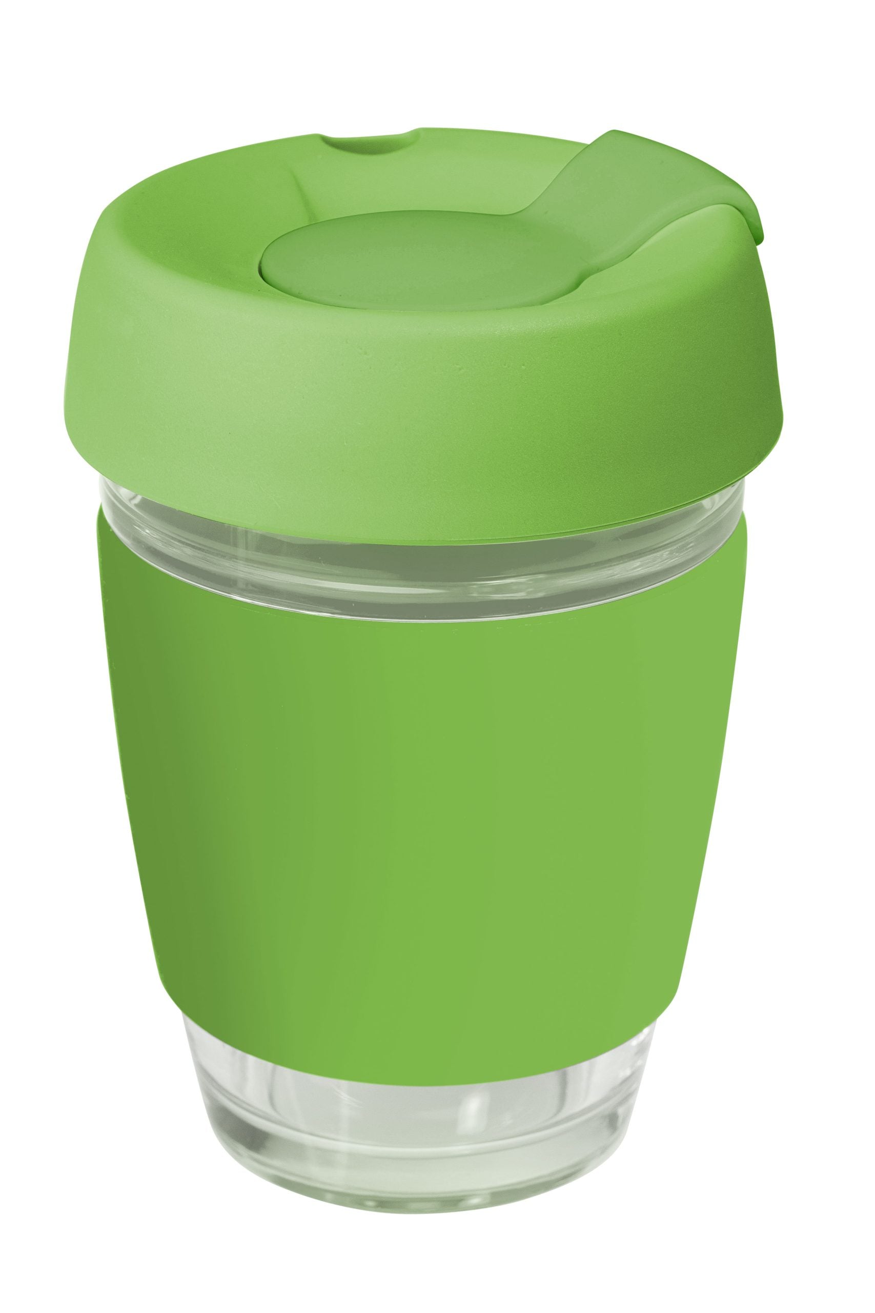 Genova Glass Coffee Cup - 350Ml With Silicon Lid And Band