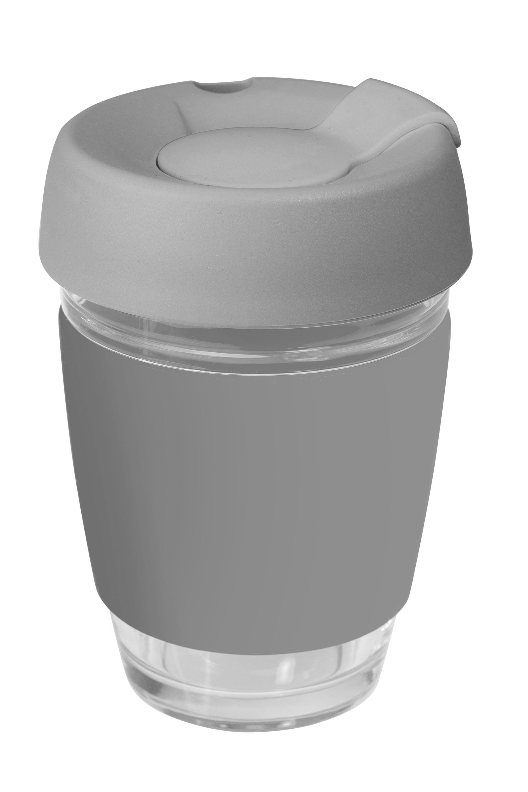Genova Glass Coffee Cup - 350Ml With Silicon Lid And Band