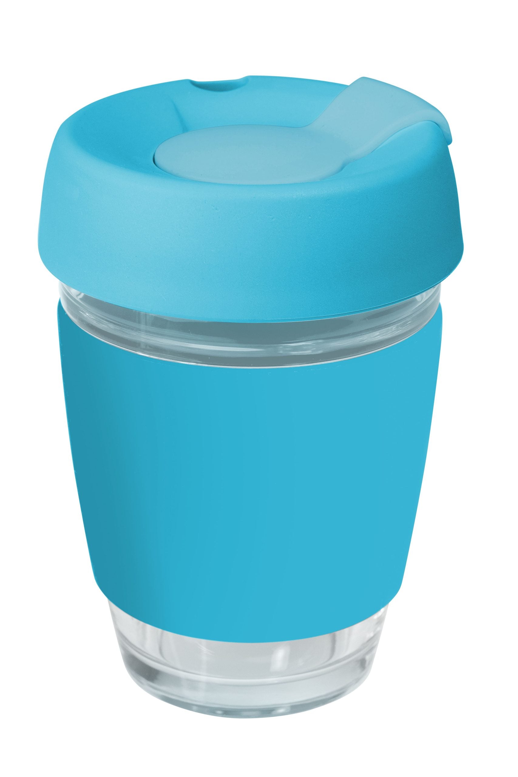 Genova Glass Coffee Cup - 350Ml With Silicon Lid And Band