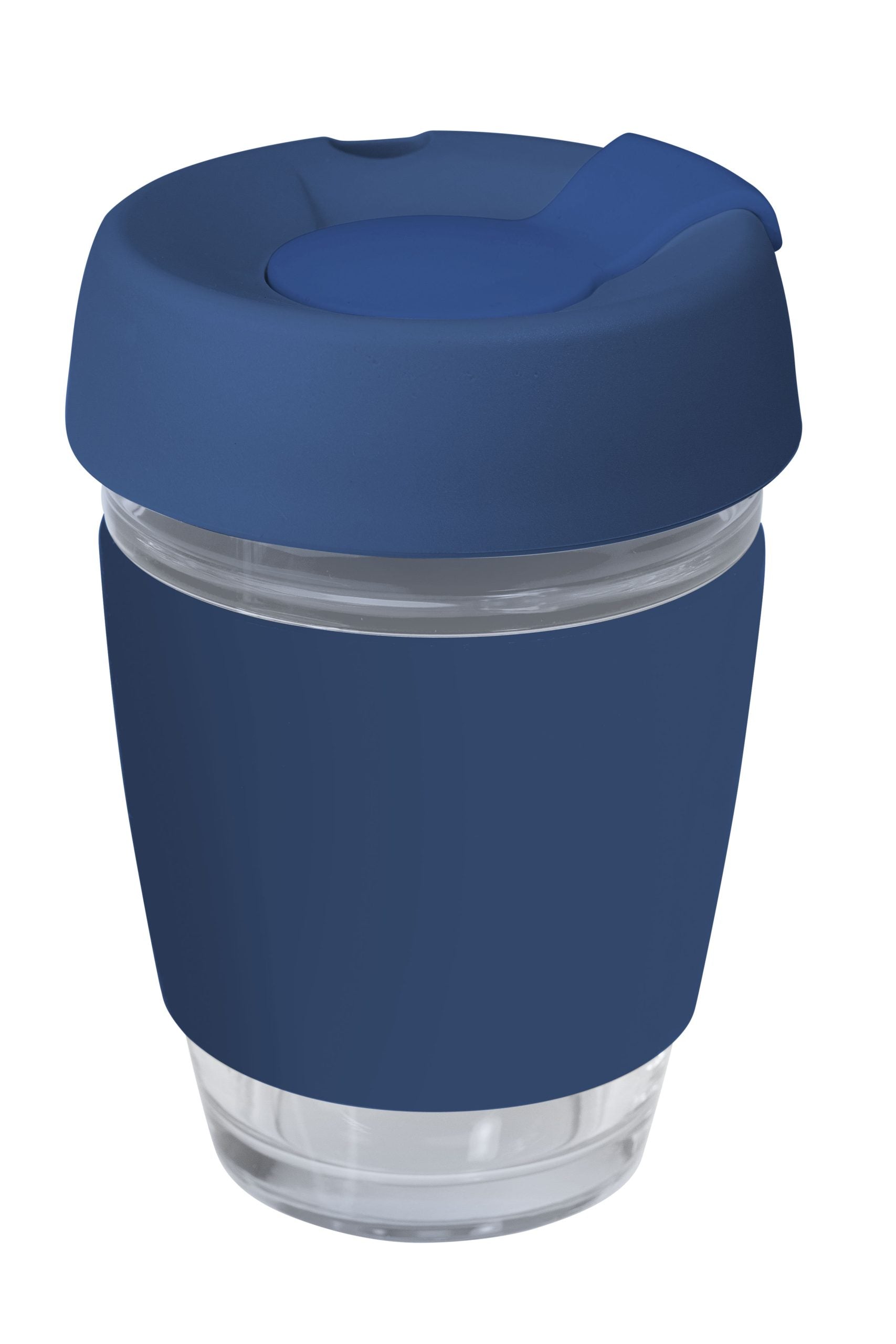 Genova Glass Coffee Cup - 350Ml With Silicon Lid And Band