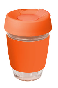Genova Glass Coffee Cup - 350Ml With Silicon Lid And Band