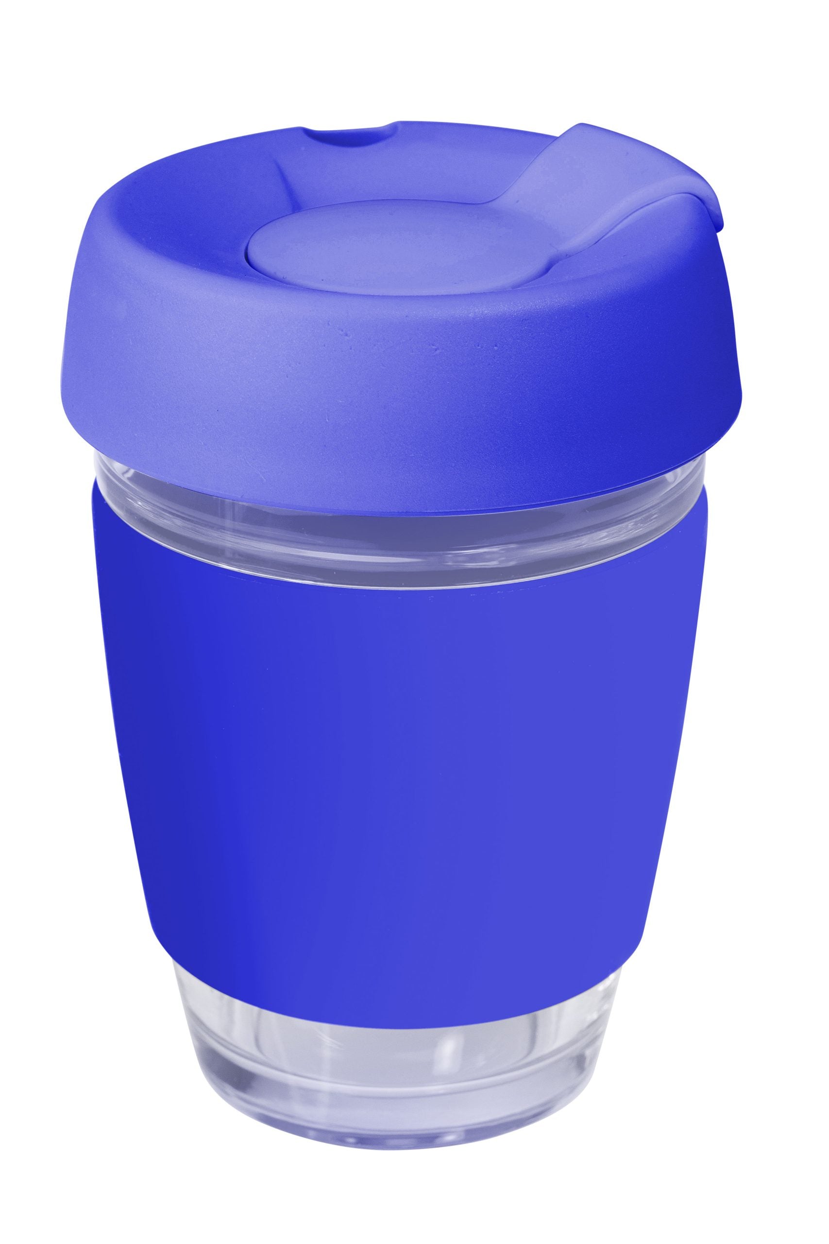 Genova Glass Coffee Cup - 350Ml With Silicon Lid And Band