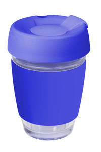 Genova Glass Coffee Cup - 350Ml With Silicon Lid And Band
