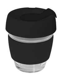 Genova Glass Coffee Cup - 240Ml With Silicon Lid And Band