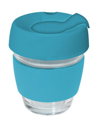 Genova Glass Coffee Cup - 240Ml With Silicon Lid And Band