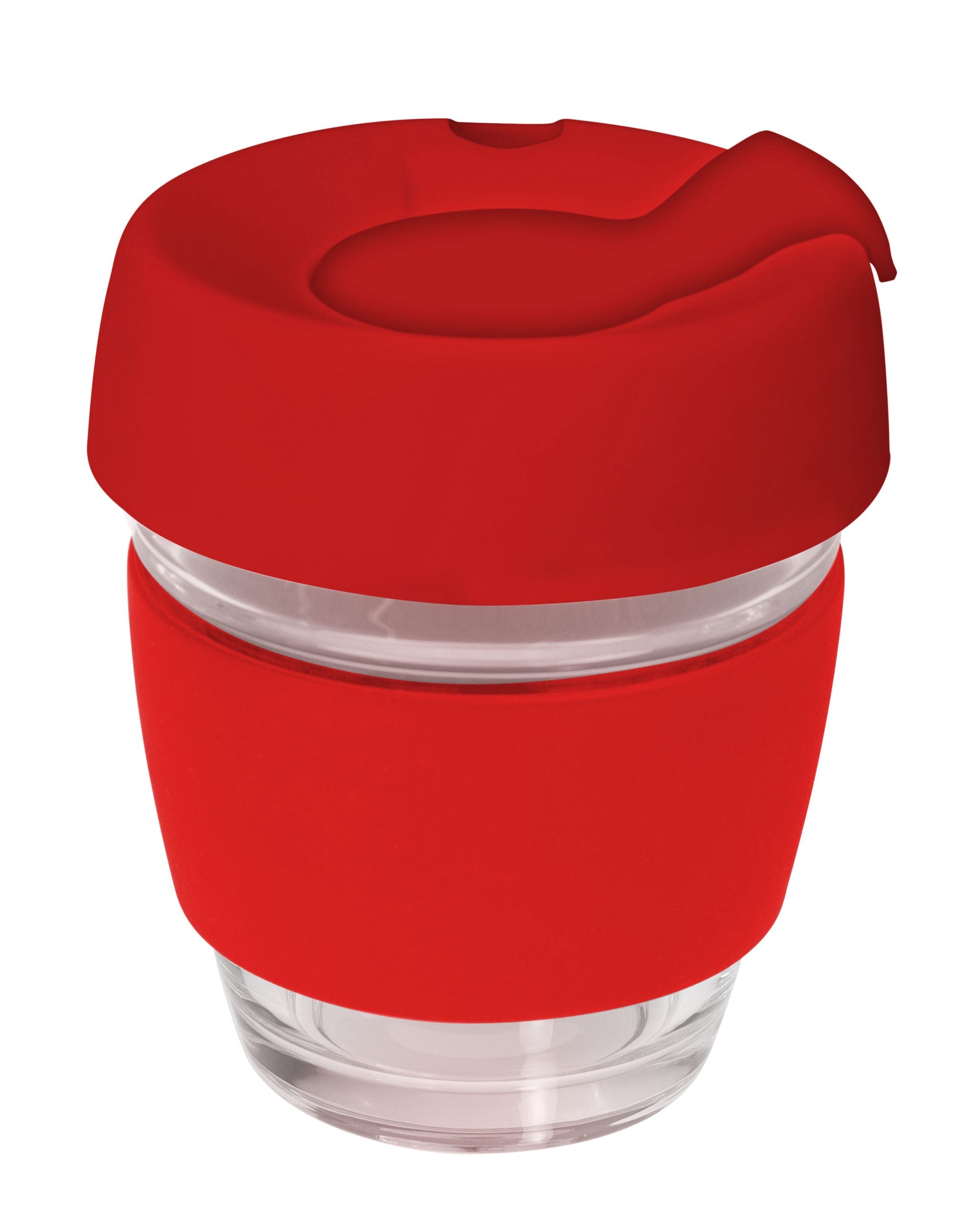 Genova Glass Coffee Cup - 240Ml With Silicon Lid And Band