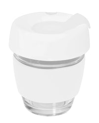 Genova Glass Coffee Cup - 240Ml With Silicon Lid And Band