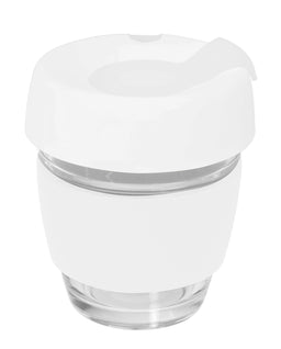 Genova Glass Coffee Cup - 240Ml With Silicon Lid And Band