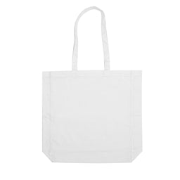 White Calico Bag With Long Handles