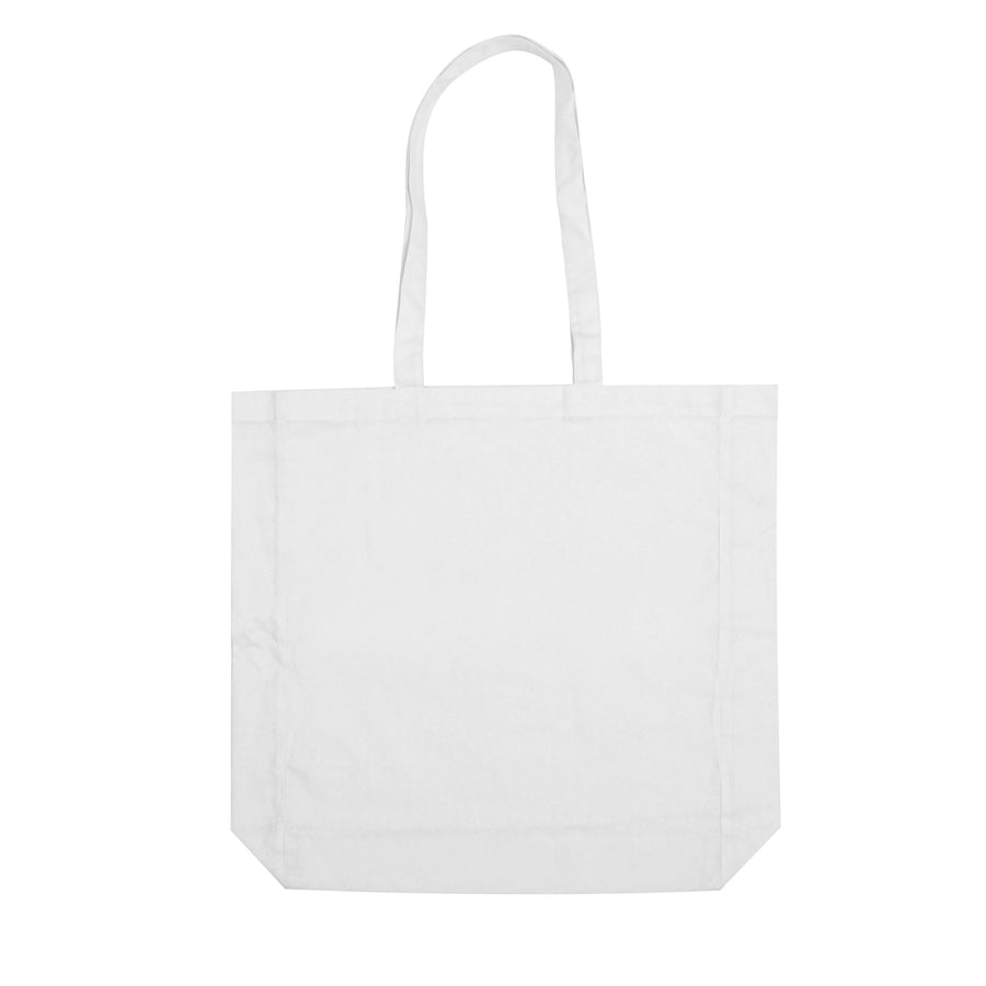 White Calico Bag With Long Handles