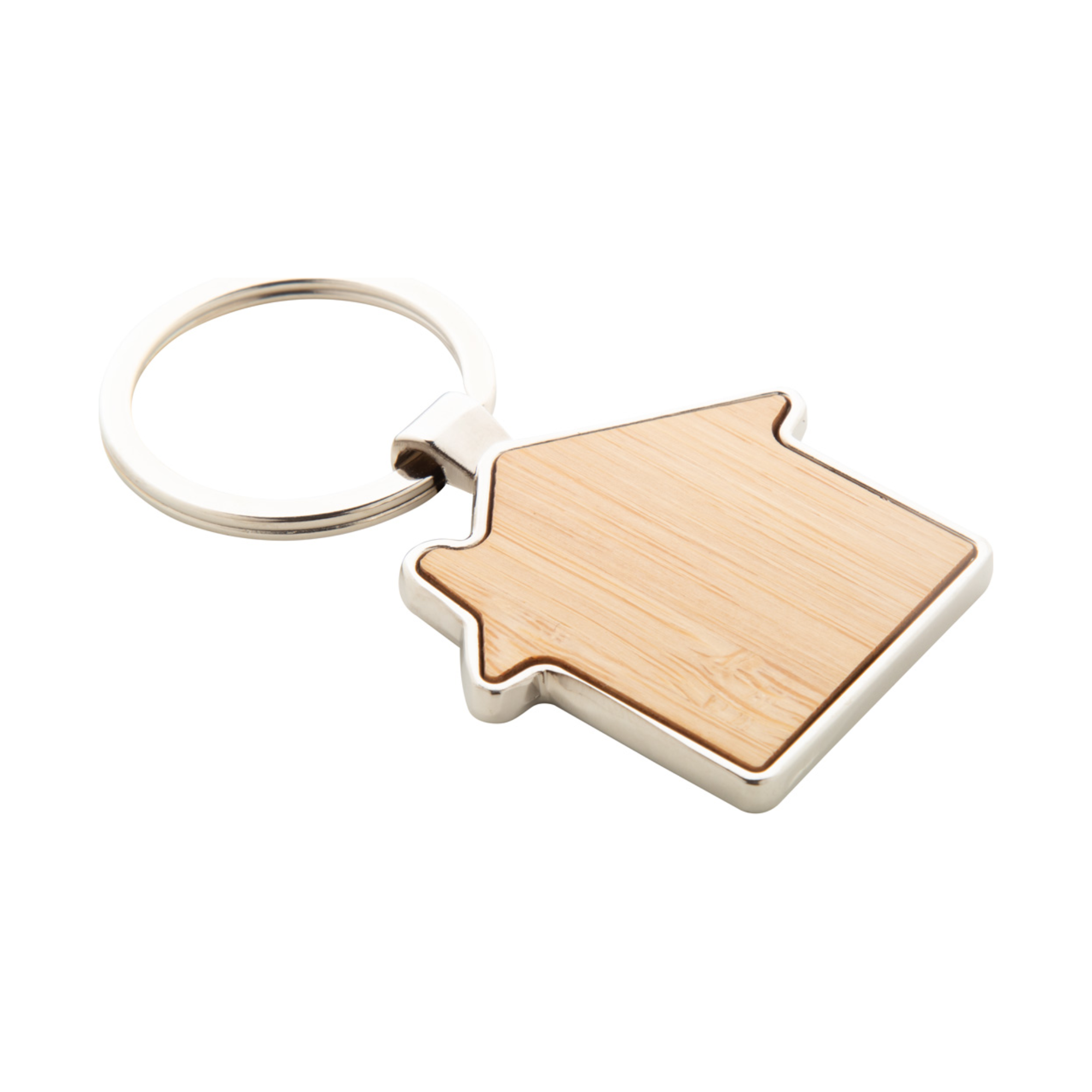 Bamboo Keyring - House Shape