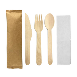 4Pcs Wooden Cutlery