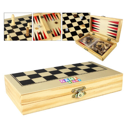 3 in 1 Wooden Play Case  - PT002