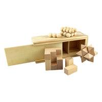 3 in 1 Wooden Brain Teaser  - PT006