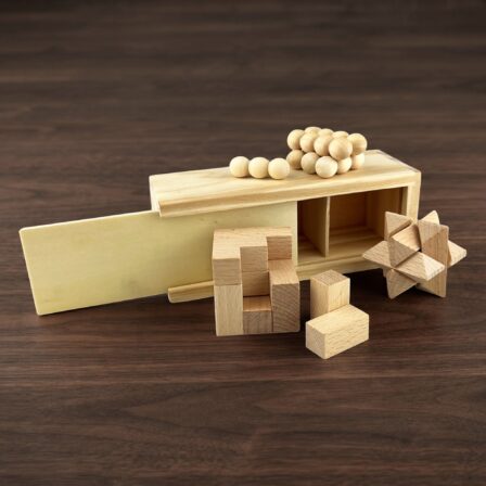 3 in 1 Wooden Brain Teaser  - PT006