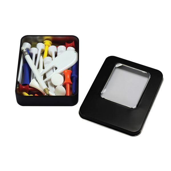 Rectangular Golf Accessories Tin Black