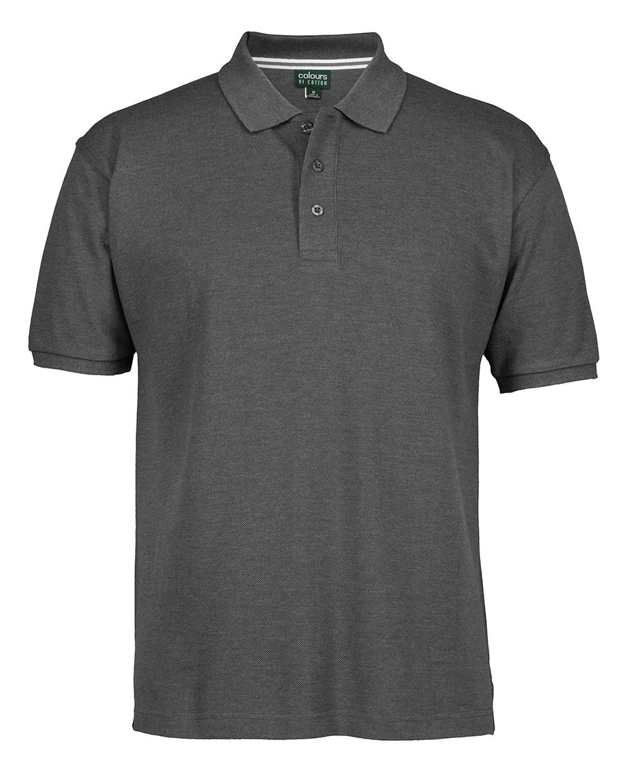 C of C PIQUE POLO CHARCOAL MARLE - 2XS