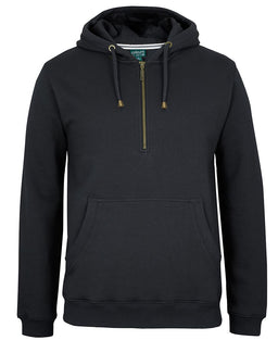 C of C BRASS 1/2 ZIP HOODIE BLACK MARLE - 2XS