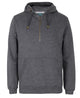 C of C BRASS 1/2 ZIP HOODIE BLACK MARLE - 2XS