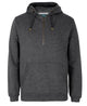 C of C BRASS 1/2 ZIP HOODIE BLACK MARLE - 2XS
