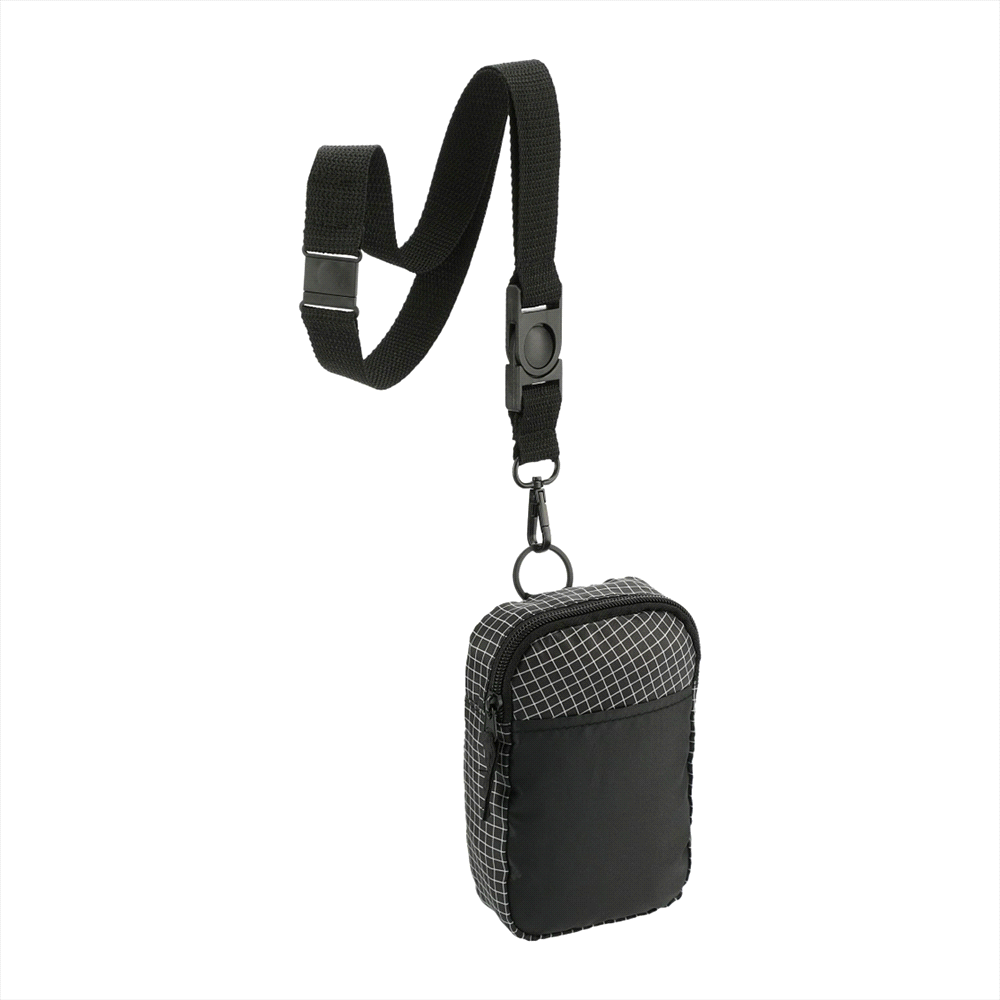 Grid Lanyard Phone Pouch