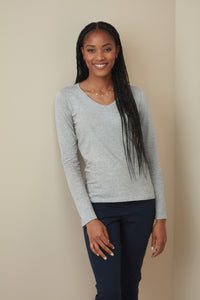 Women's Claire V-neck Long Sleeve