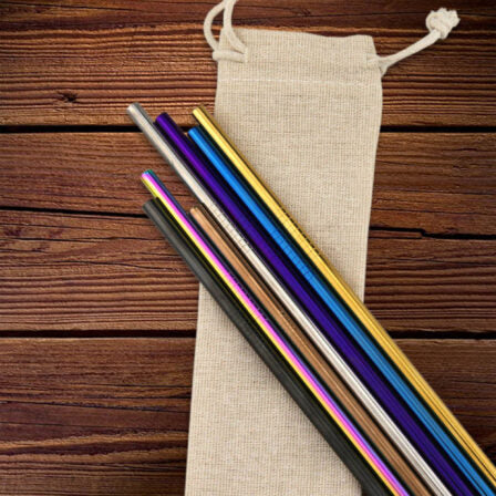 Stainless Steel Straw 6mm x 215mm  - STW004