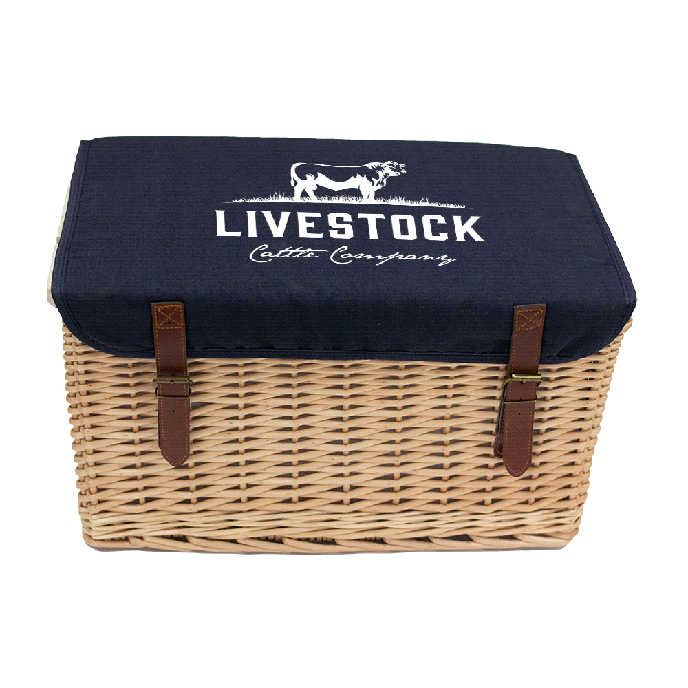 Trekk Wicker Basket w/ Picnic Table
