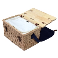 Trekk Wicker Basket w/ Picnic Table