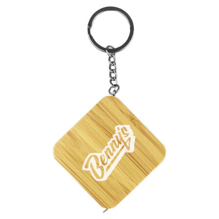 Bamboo Tape Measure Key Ring  - TM004
