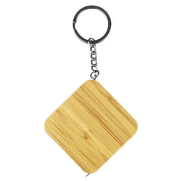 Bamboo Tape Measure Key Ring  - TM004