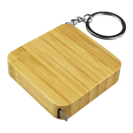 Bamboo Tape Measure Key Ring  - TM004