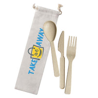 Wheat Straw Utensils In Bag  - UTS002