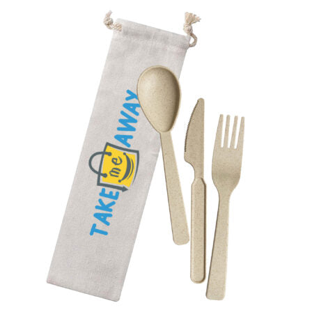 Wheat Straw Utensils In Bag  - UTS002