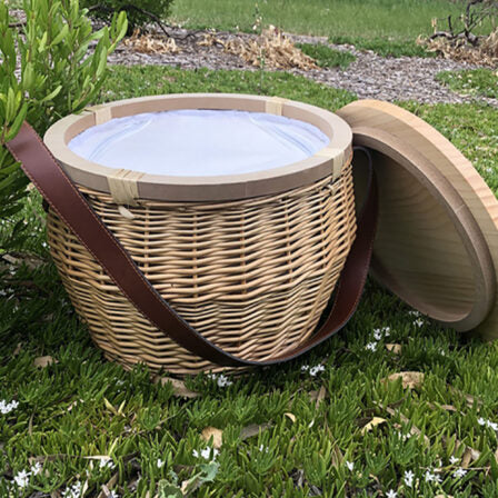 Scotch Wicker Picnic Cooler Basket Round  - WCB001