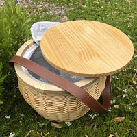 Scotch Wicker Picnic Cooler Basket Round  - WCB001