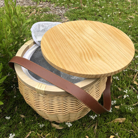 Scotch Wicker Picnic Cooler Basket Round  - WCB001