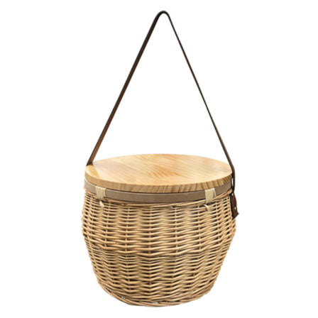 Scotch Wicker Picnic Cooler Basket Round  - WCB001