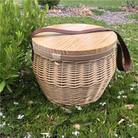 Scotch Wicker Picnic Cooler Basket Round  - WCB001