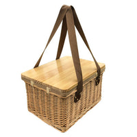 Gold Coast Wicker Picnic Cooler Basket Square  - WCB002