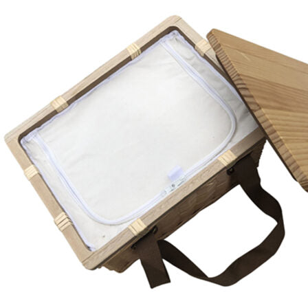 Gold Coast Wicker Picnic Cooler Basket Square  - WCB002