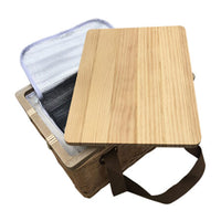 Gold Coast Wicker Picnic Cooler Basket Square  - WCB002