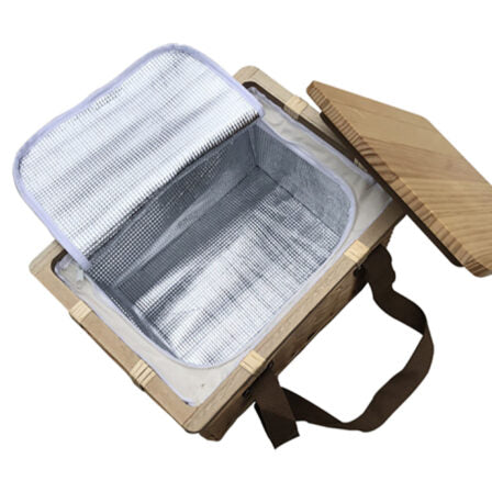 Gold Coast Wicker Picnic Cooler Basket Square  - WCB002