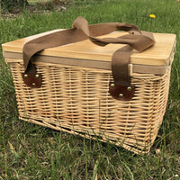 Gold Coast Wicker Picnic Cooler Basket Square  - WCB002