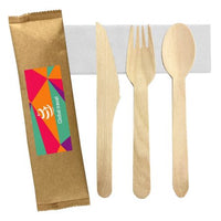 4pcs Wooden Cutlery Set  - WCS001