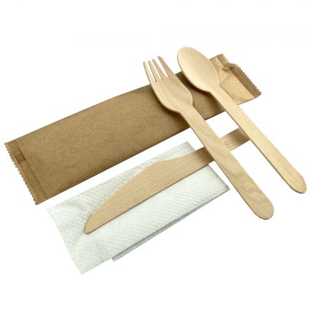 4pcs Wooden Cutlery Set  - WCS001